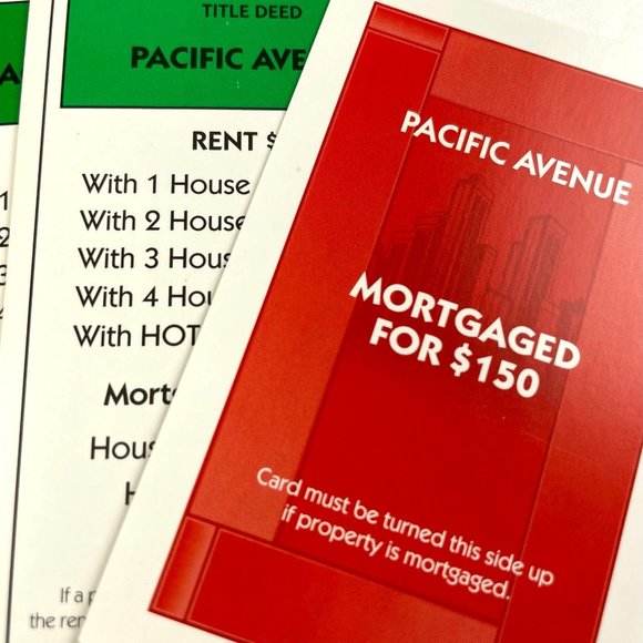 Monopoly Here Now Pacific Ave Property Title Deed Card Replacement 2008 u - Picture 5 of 5